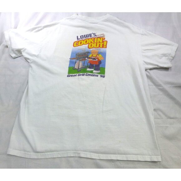 Vintage Lowes Cookin Out 98 T-Shirt XL By Hanes - Picture 2 of 10